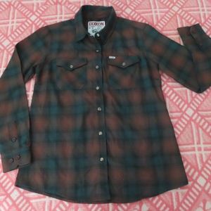 Dixxon Flannel The Widowmaker Pearl Snap Shirt women's Size L